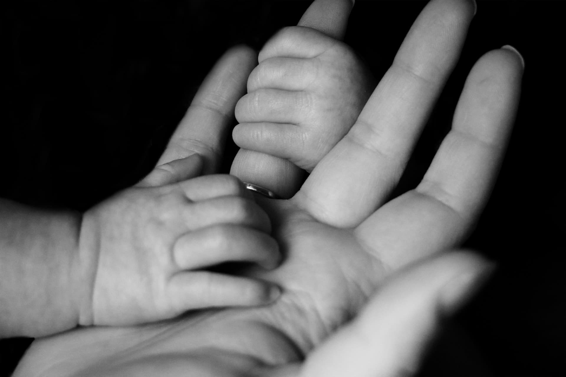 Baby in hands